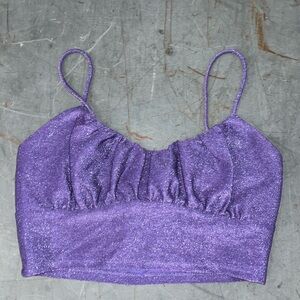 Wild Fable/Target Small Sparkly Purple Crop Top